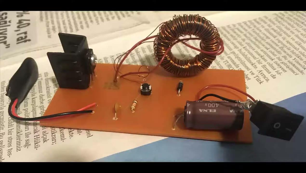 The assembled EMP generator PCB