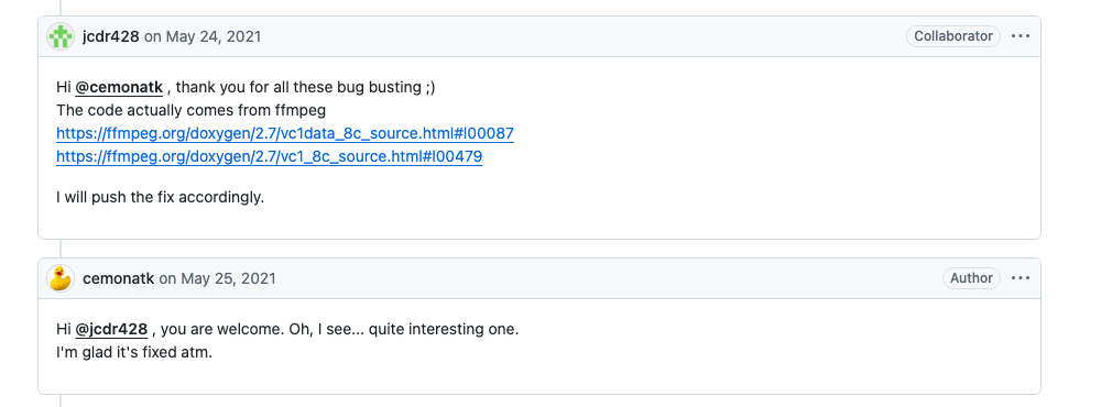 tsMuxer maintainer response to the CVE-2021-34070 report